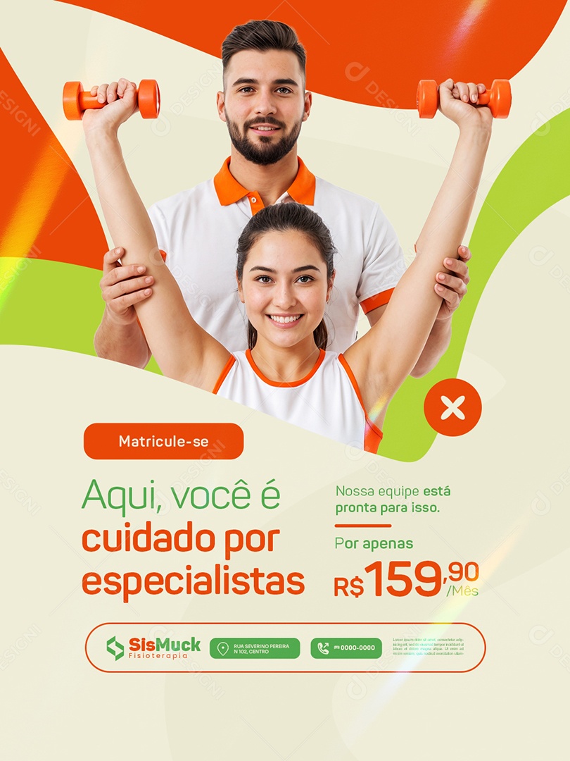 Fisioterapia Matricule-Se Social Media PSD Editável