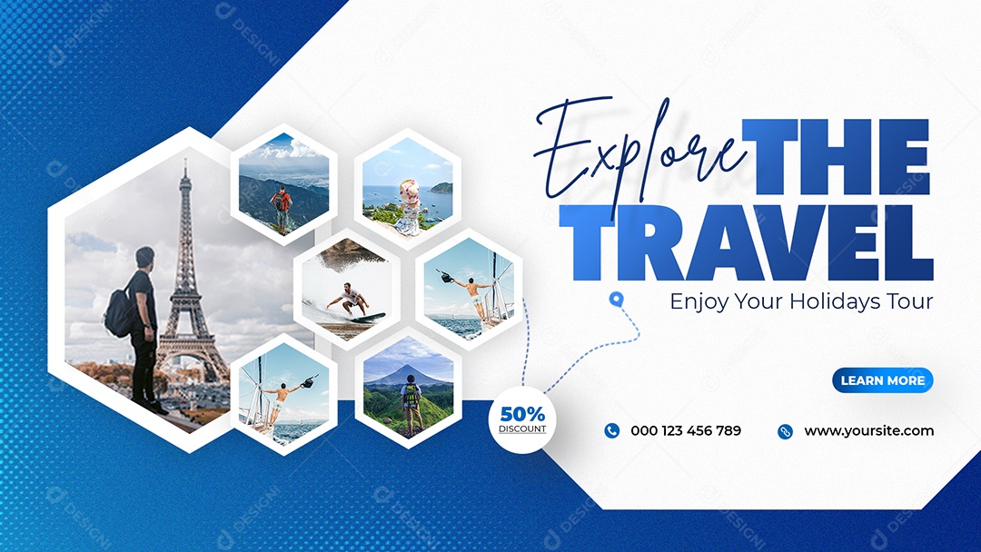 Agência de Viagem Aproveite Suas Férias Social Media PSD Editável