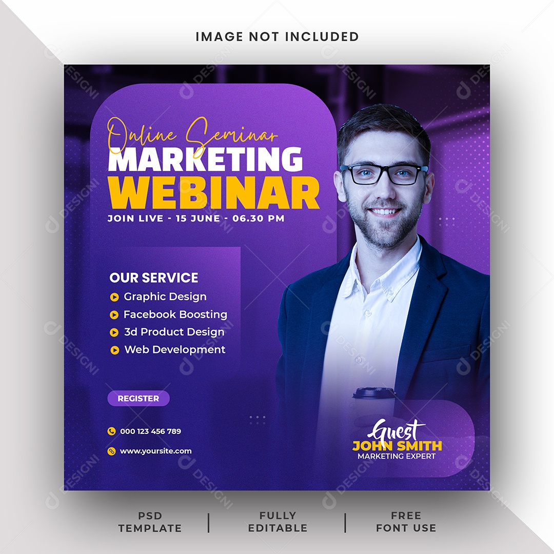 Agência de Marketing Social Media PSD Editável