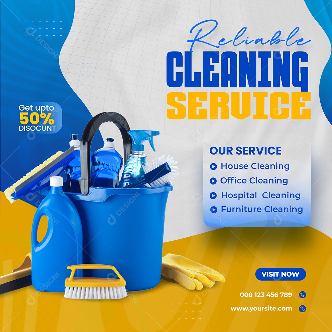 Serviços Gerais Profissional Social Media PSD Editável