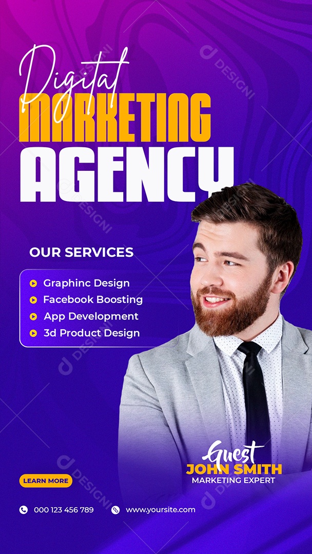 Story Agência de Marketing Social Media PSD Editável