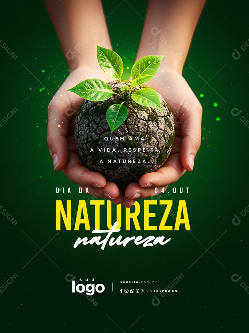 Dia da Natureza 04 de Outubro Social Media PSD Editável