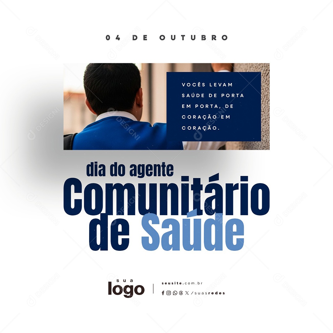 Dia do Agente Comunitário de Saúde 04 de Outubro Social Media PSD Editável