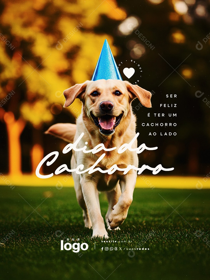 Dia do Cachorro 04 de Outubro Social Media PSD Editável