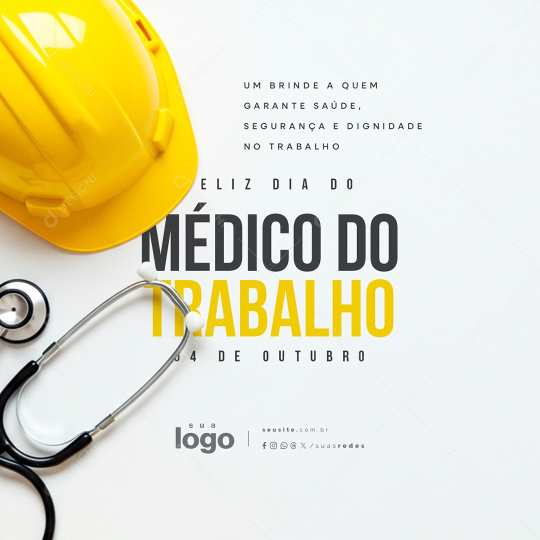 Feliz Dia do Médico do Trabalho 04 de Outubro Social Media PSD Editável
