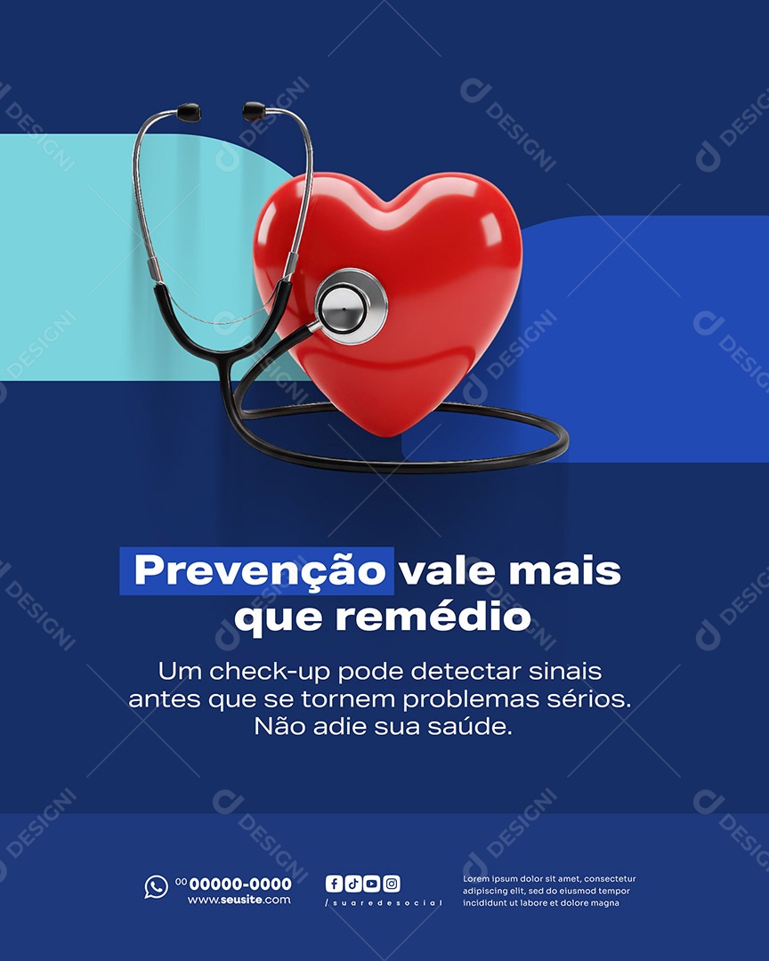 Clínica Médica Prevenção Vale Mais Que Remédio Social Media PSD Editável