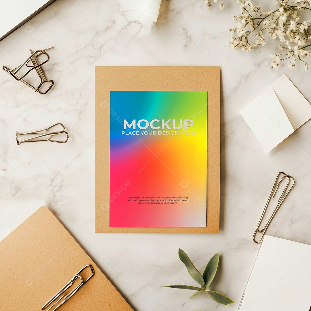 Mockup Cartão de Visita Identidade Visual PSD Editável