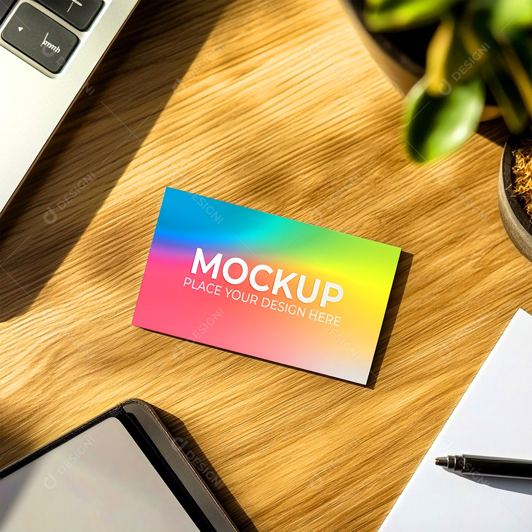 Mockup Cartão de Visita Identidade Visual PSD Editável