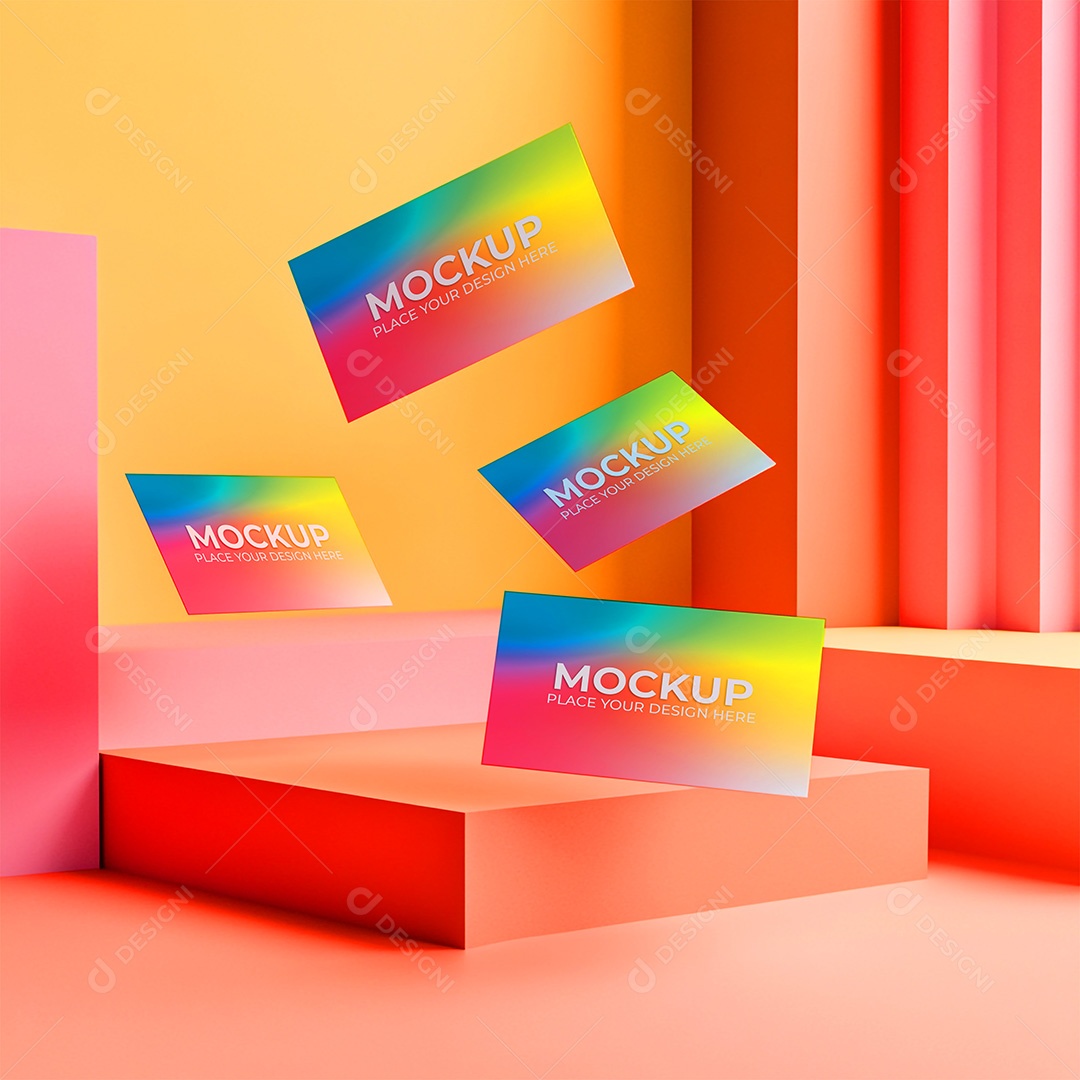 Mockup Cartão de Visita Identidade Visual PSD Editável