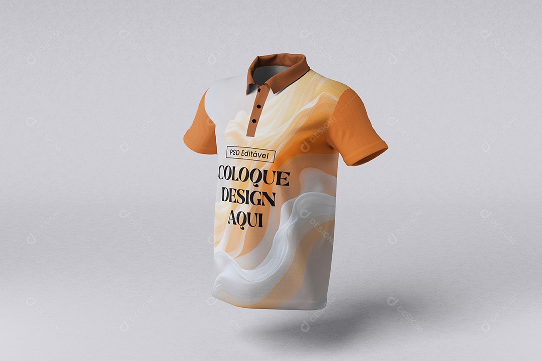 Mockup de Camisa Golo Polo PSD Editável
