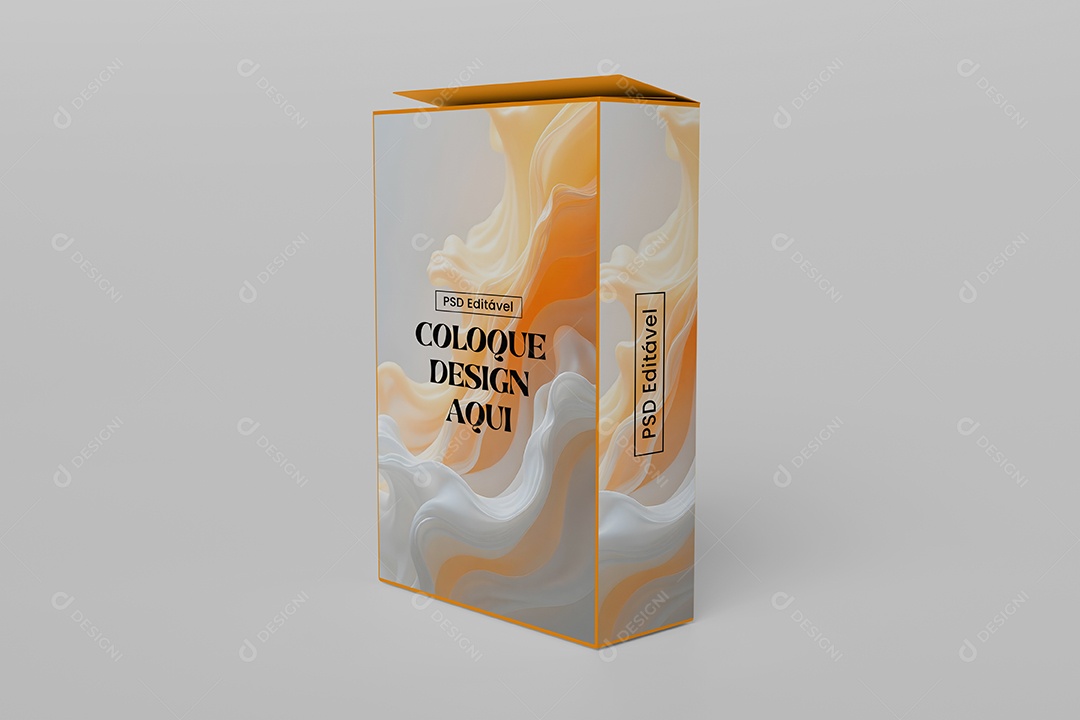 Mockup De Caixa De Cereal PSD Editável