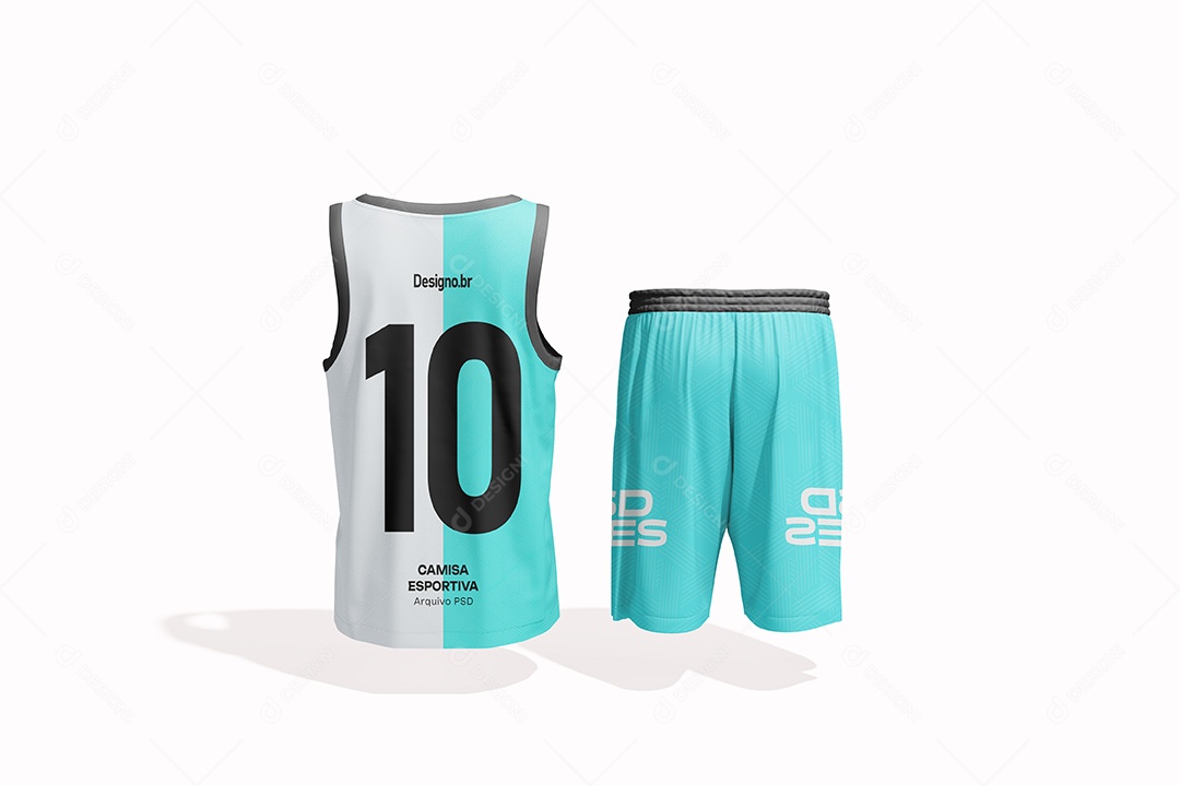 Mockup Uniforme de Basquete PSD Editável