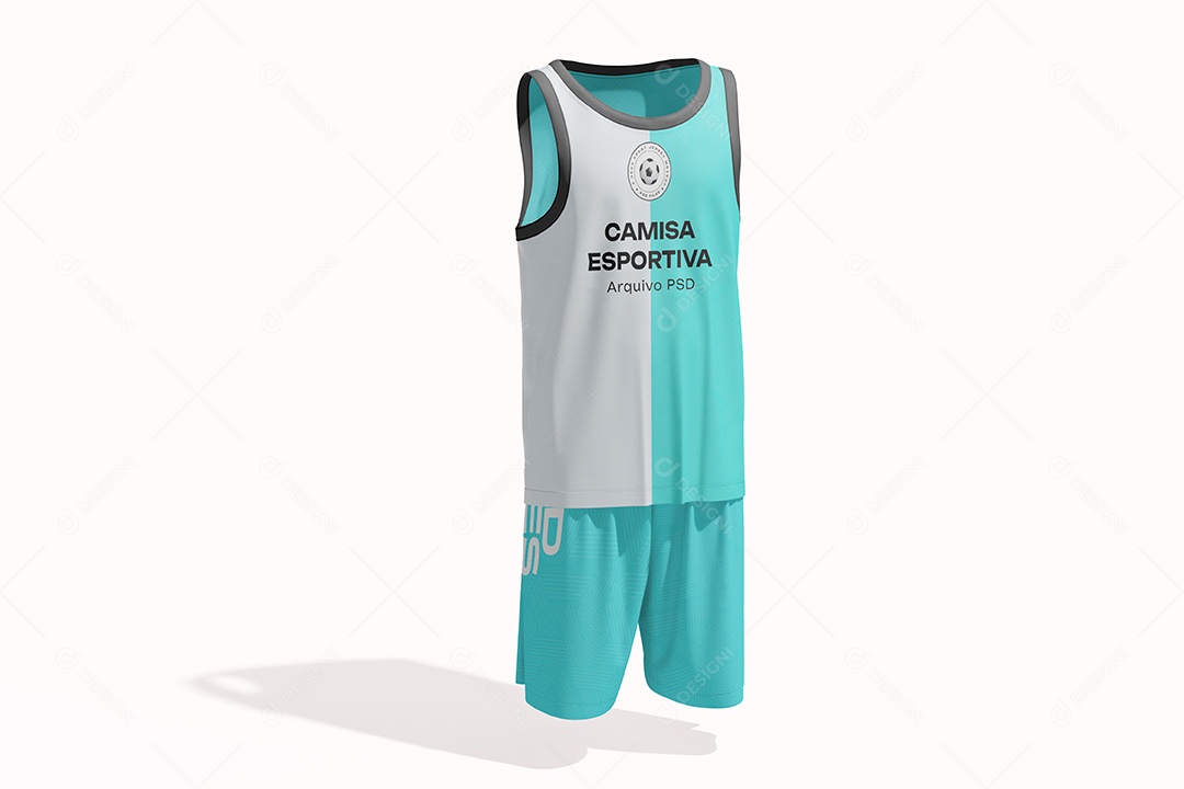 Mockup Uniforme de Basquete PSD Editável