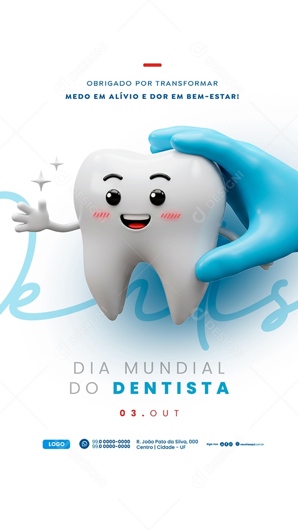 Story Dia Mundial do Dentista 03 de Outubro Social Media PSD Editável