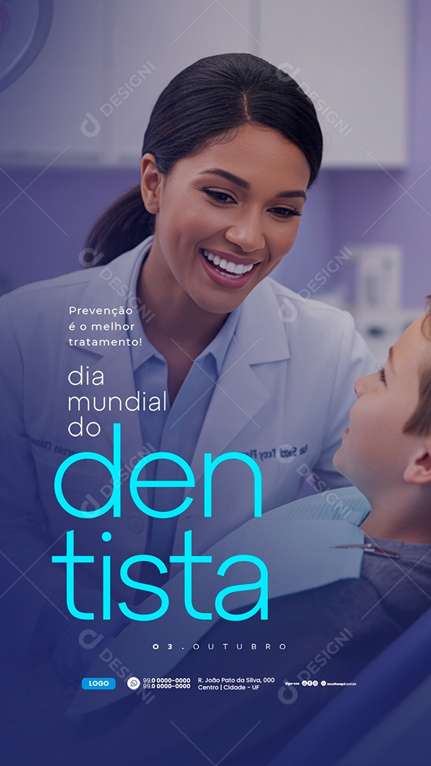 Story Dia Mundial do Dentista 03 de Outubro Social Media PSD Editável