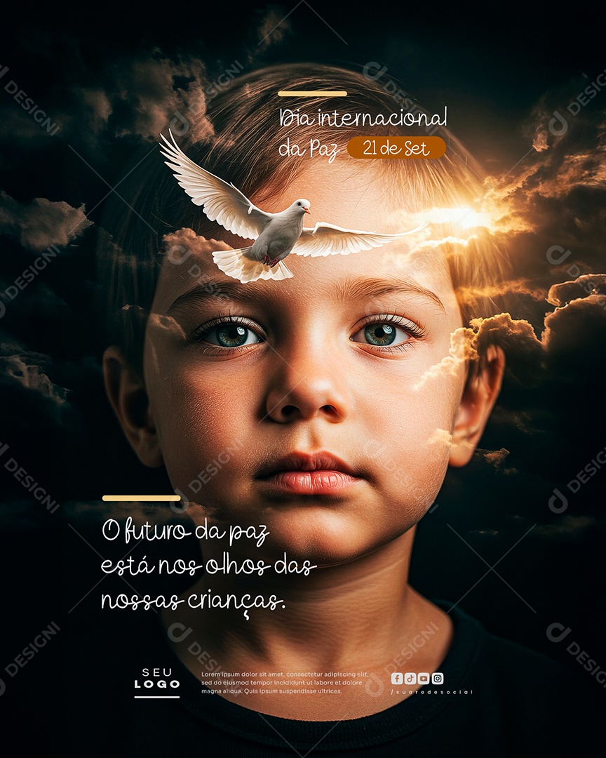 Dia Internacional da Paz 21 de Setembro Social Media PSD Editável