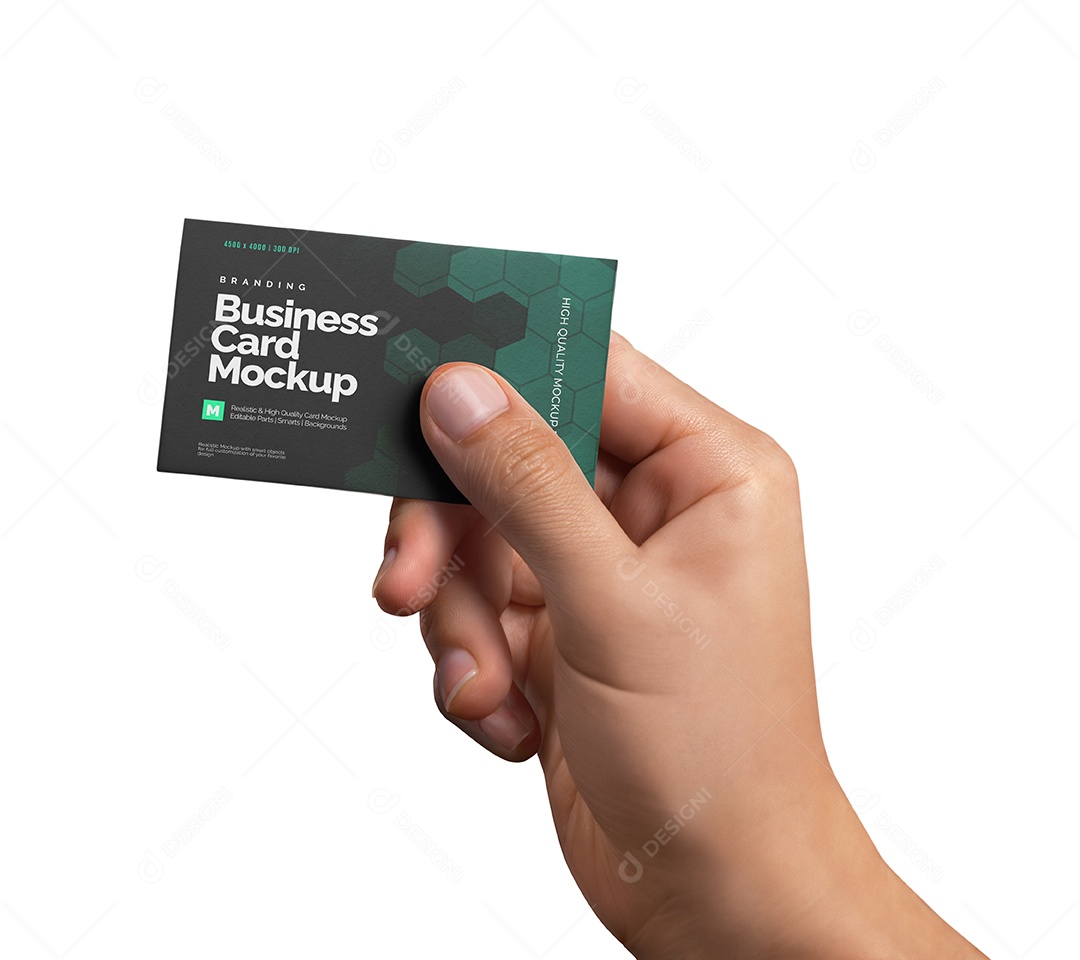 Mockup Cartão de Negócio PSD Editável