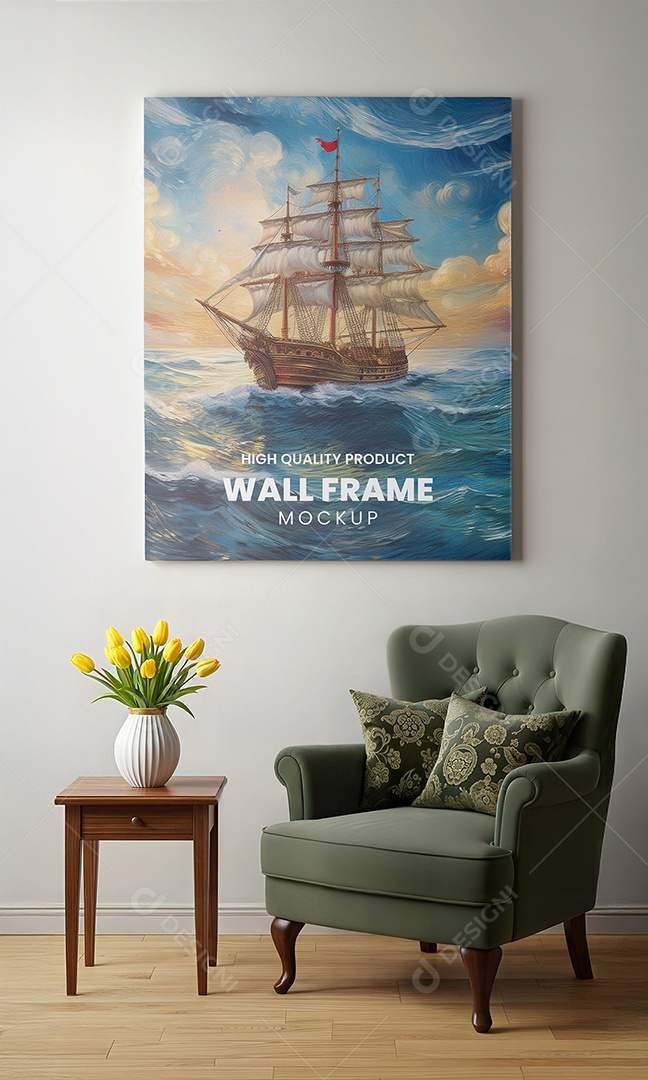 Mockup de Quadro de Arte PSD Editável