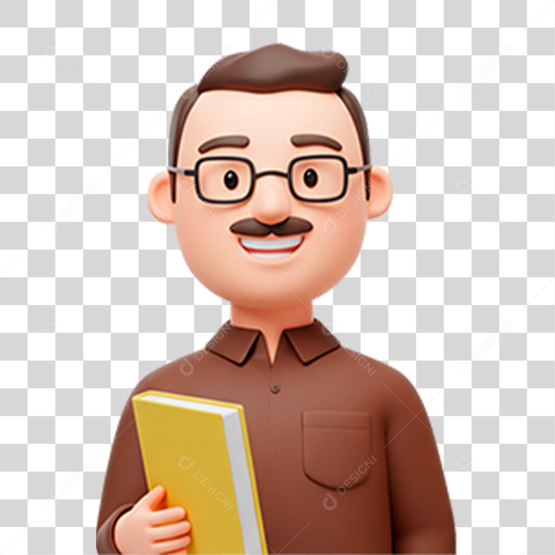 Personagem Professor PNG Transparente