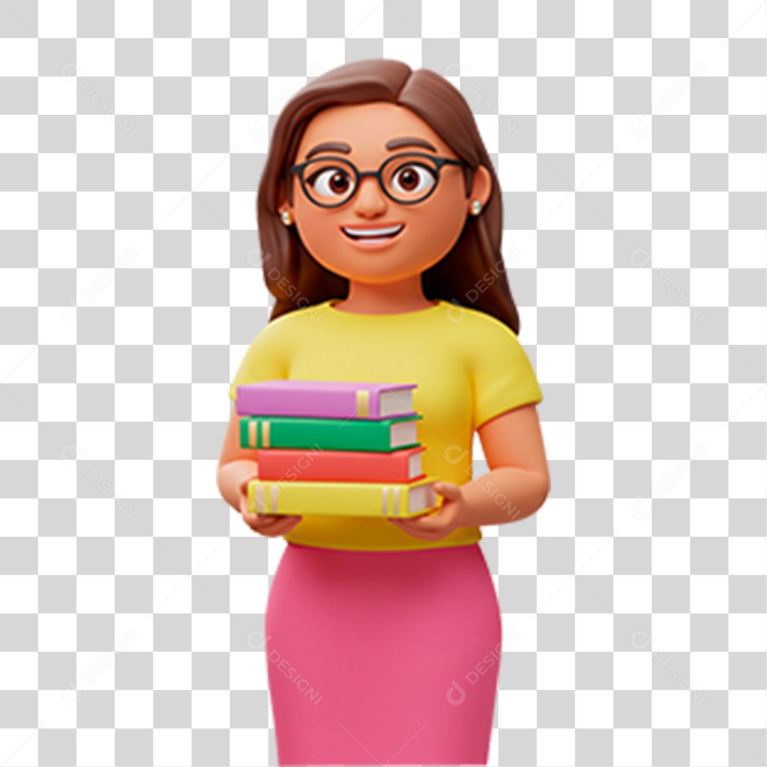 Personagem Professora PNG Transparente