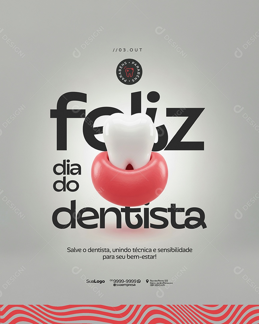 Feliz Dia do Dentista 03 de Outubro Social Media PSD Editavel (6)