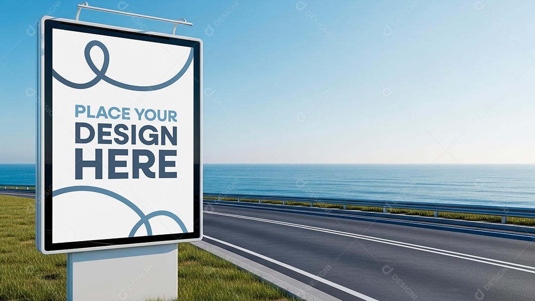 Mockup Placa de Outdoor PSD Editável
