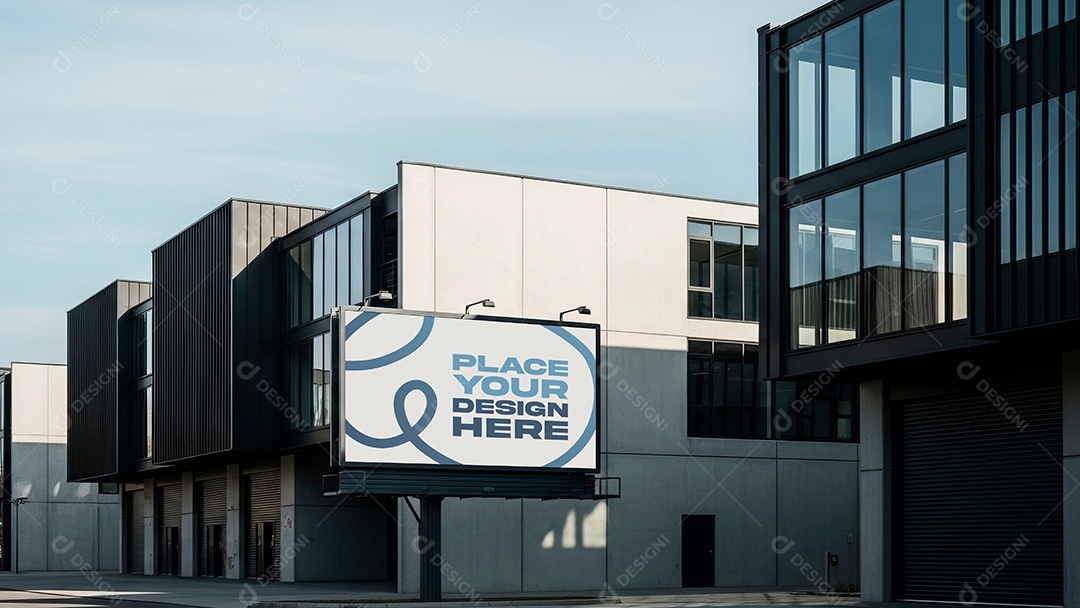 Mockup Placa de Outdoor PSD Editável