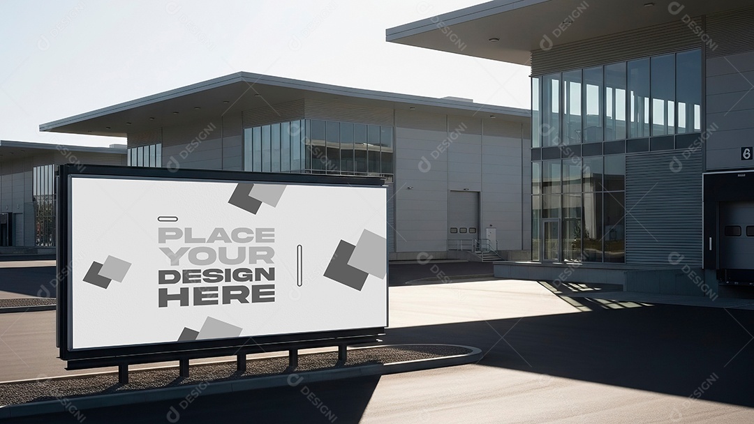 Mockup Placa de Outdoor PSD Editável