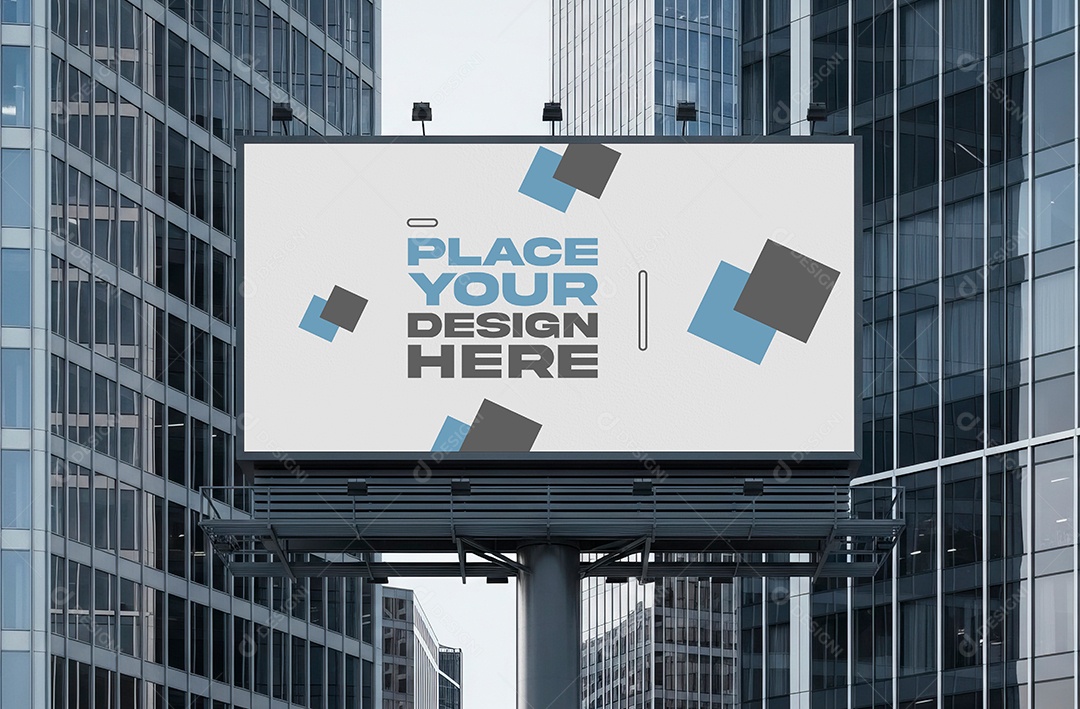 Mockup Placa de Outdoor PSD Editável