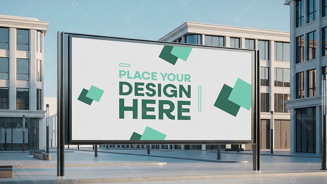 Mockup Placa de Outdoor PSD Editável
