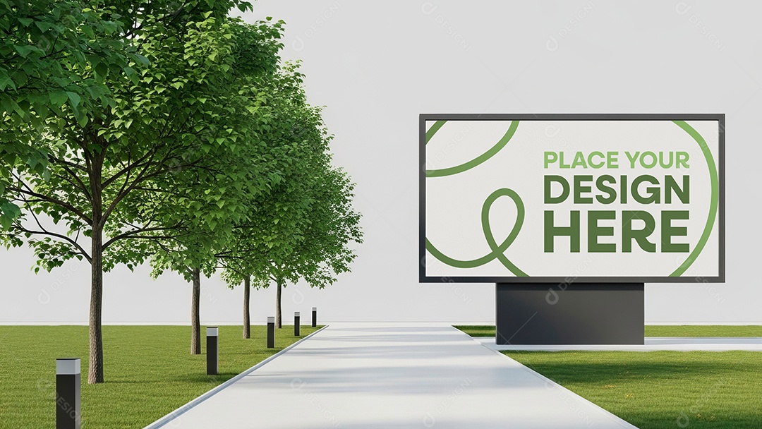 Mockup Placa de Outdoor PSD Editável