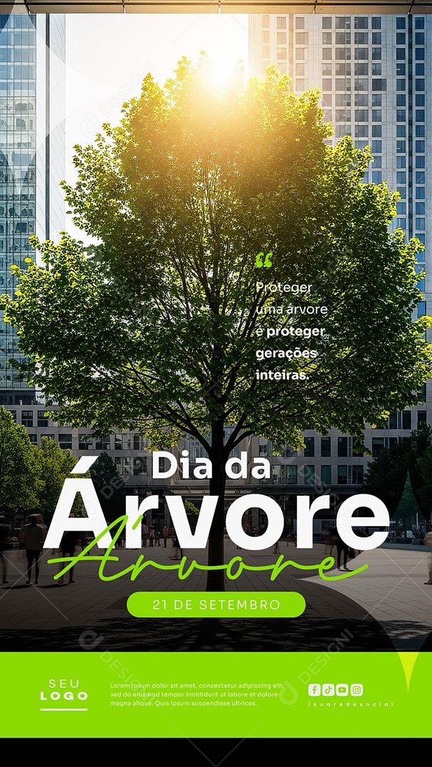 Story Dia da Árvore 21 de Setembro Social Media PSD Editável