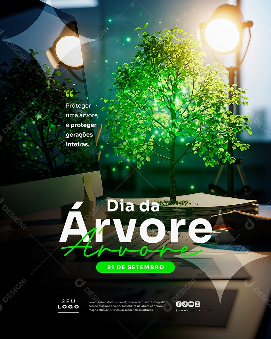Dia da Árvore 21 de Setembro Social Media PSD Editável