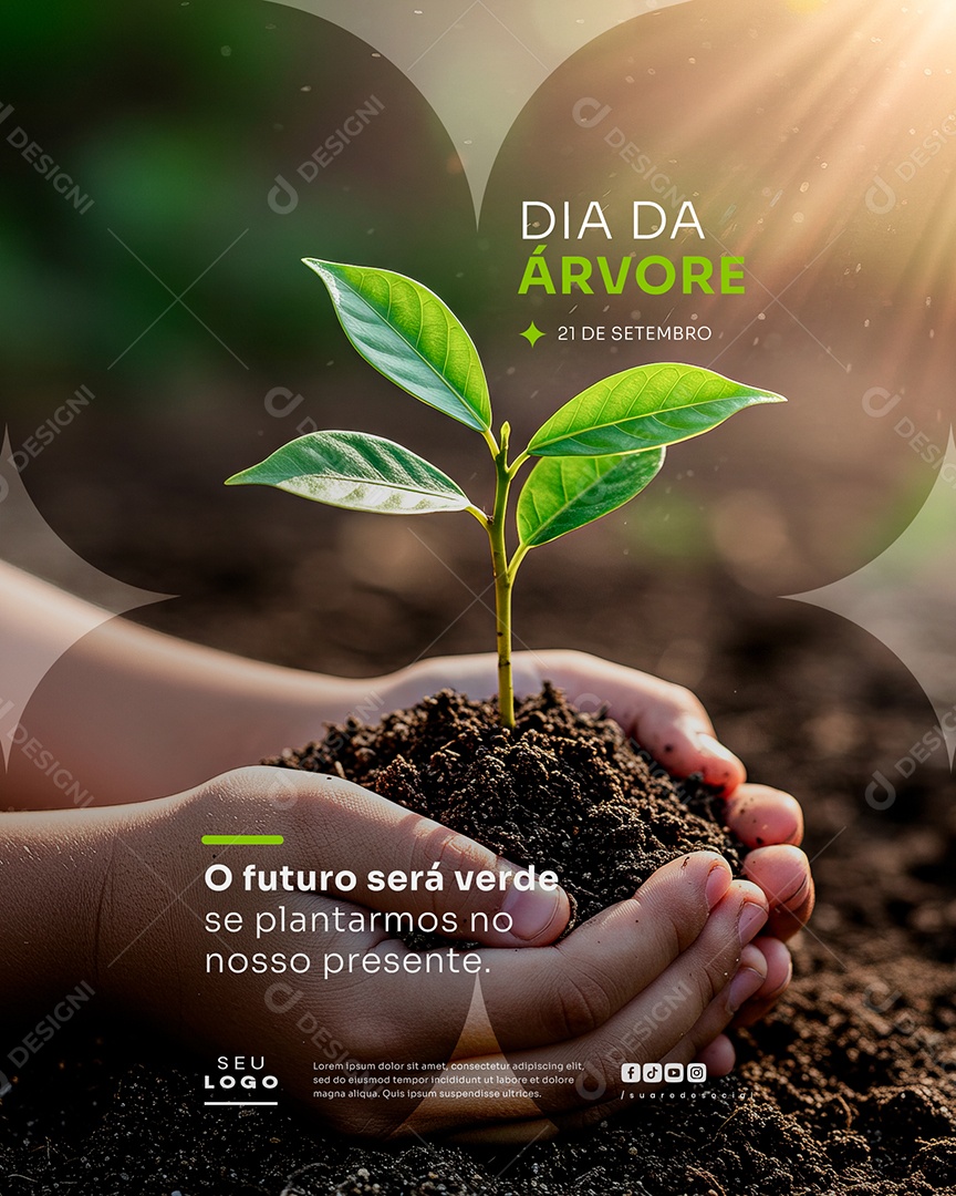 Dia da Árvore 21 de Setembro O Futuro Será Verde Social Media PSD Editável