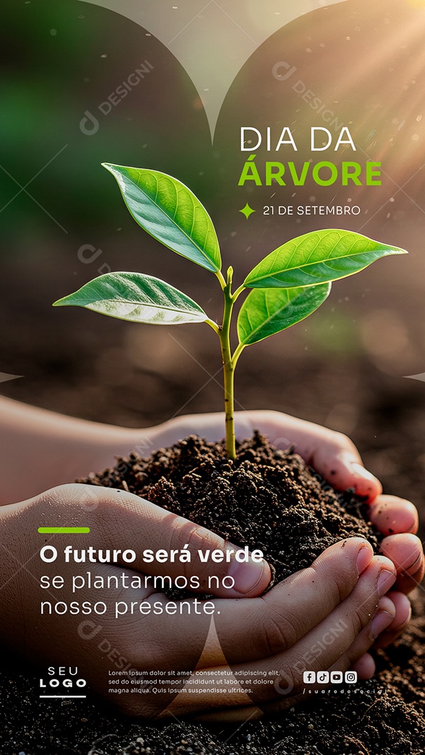 Story Dia da Árvore 21 de Setembro O Futuro Será Verde Social Media PSD Editável