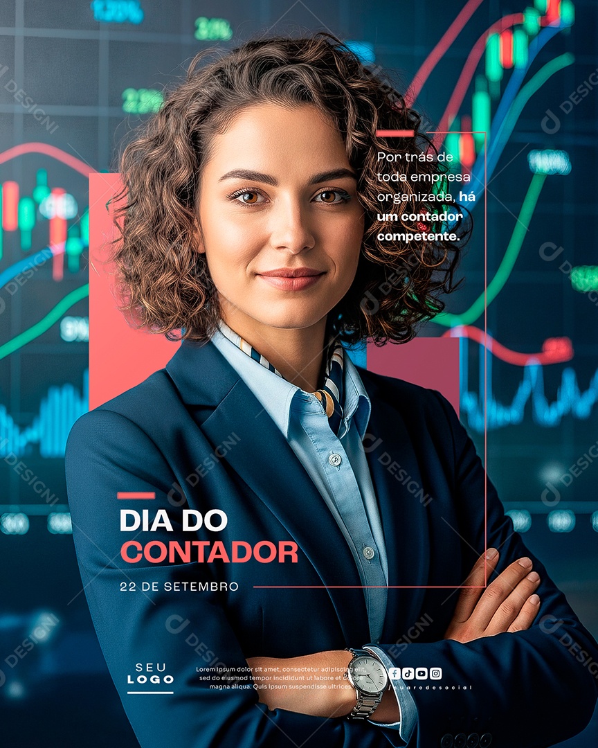 Dia do Contador 22 de Setembro Social Media PSD Editável