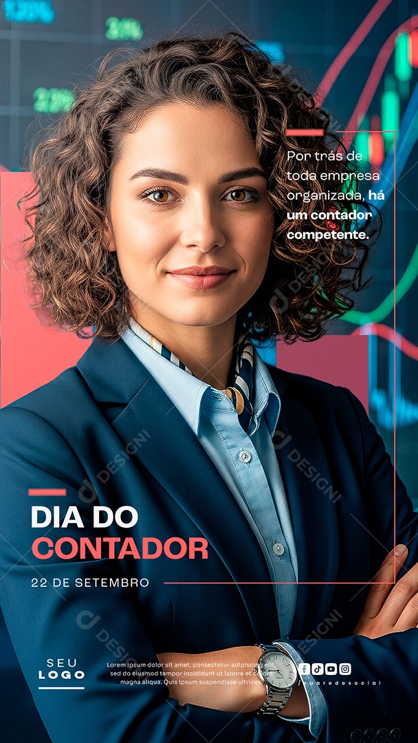 Story Feliz Dia do Contador 22 de Setembro Por Trás de Toda Empresa Social Media PSD Editável