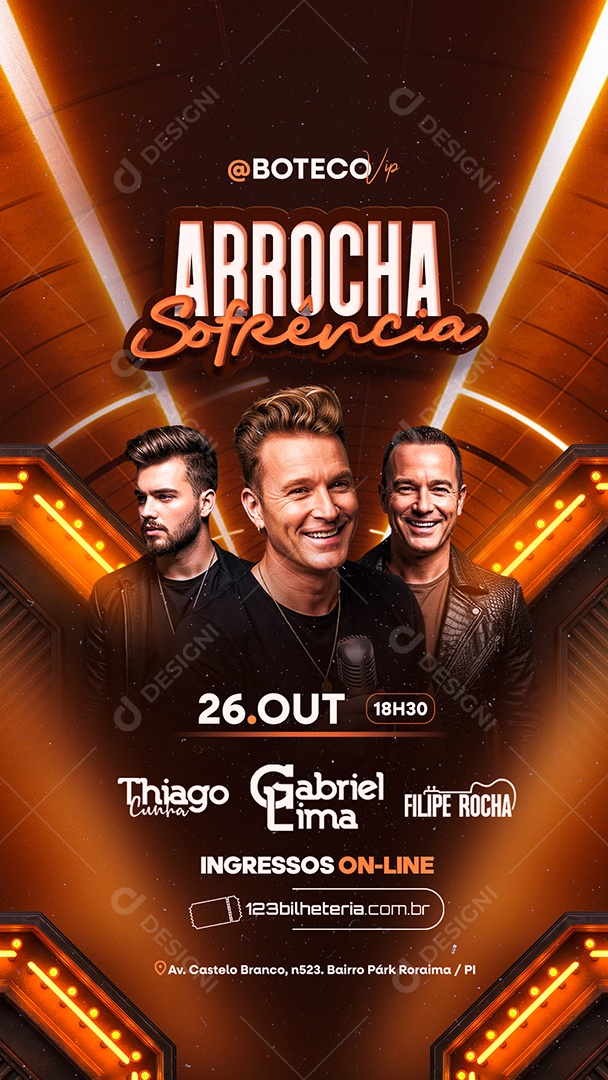 Story Flyer Arrocha Sofrência Botecovip Social Media PSD Editável