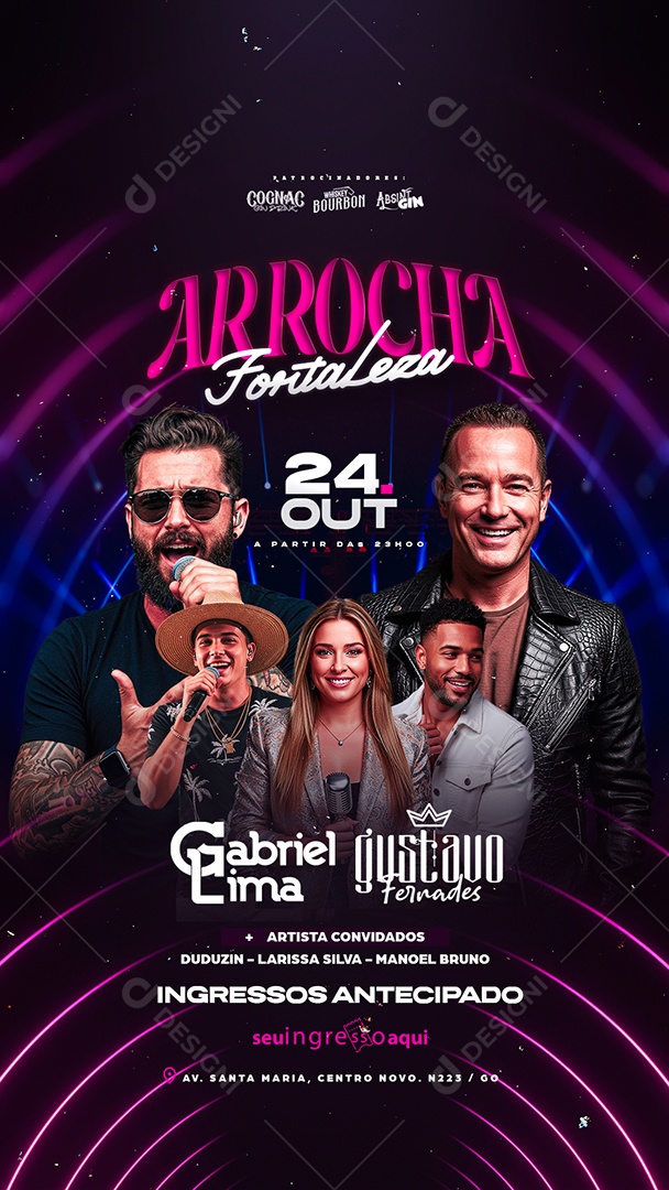 Story Flyer Arrocha Fortaleza Social Media PSD Editável