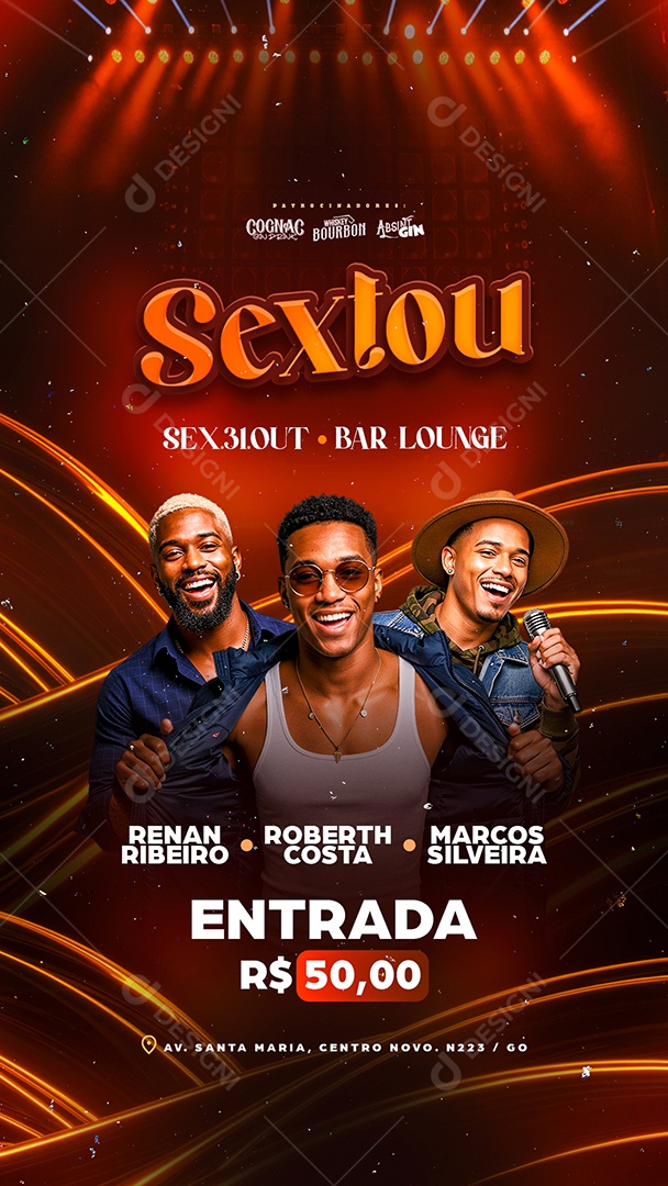 Story Flyer Próximos Shows Sextou Social Media PSD Editável