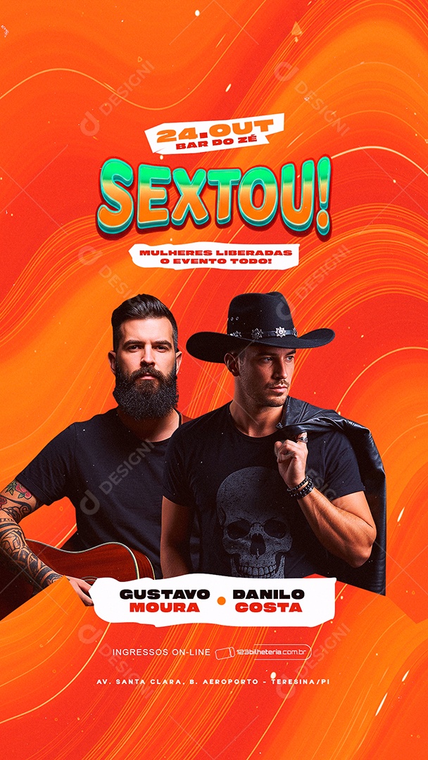 Story Flyer Próximos Shows Sextou Social Media PSD Editável