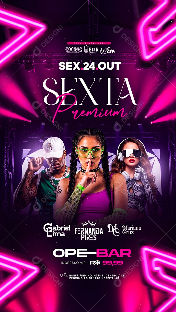 Story Flyer Próximos Shows Sexta Premium Social Media PSD Editável