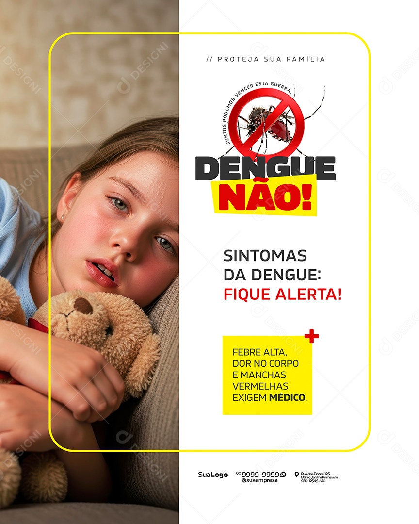 Campanha Todos Contra a Dengue Social Media PSD Editável