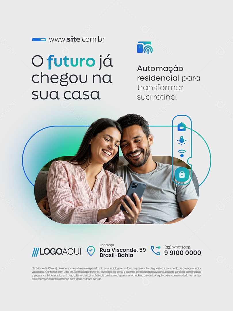 Casa Inteligente O Futuro Já Chegou na Sua Casa Social Media PSD Editável