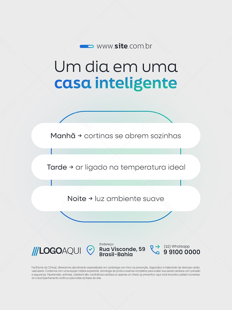 Um Dia em Uma Casa Inteligente Social Media PSD Editável