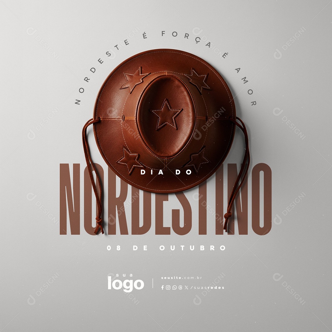 Dia do Nordestino 08 de Outubro Social Media PSD Editável