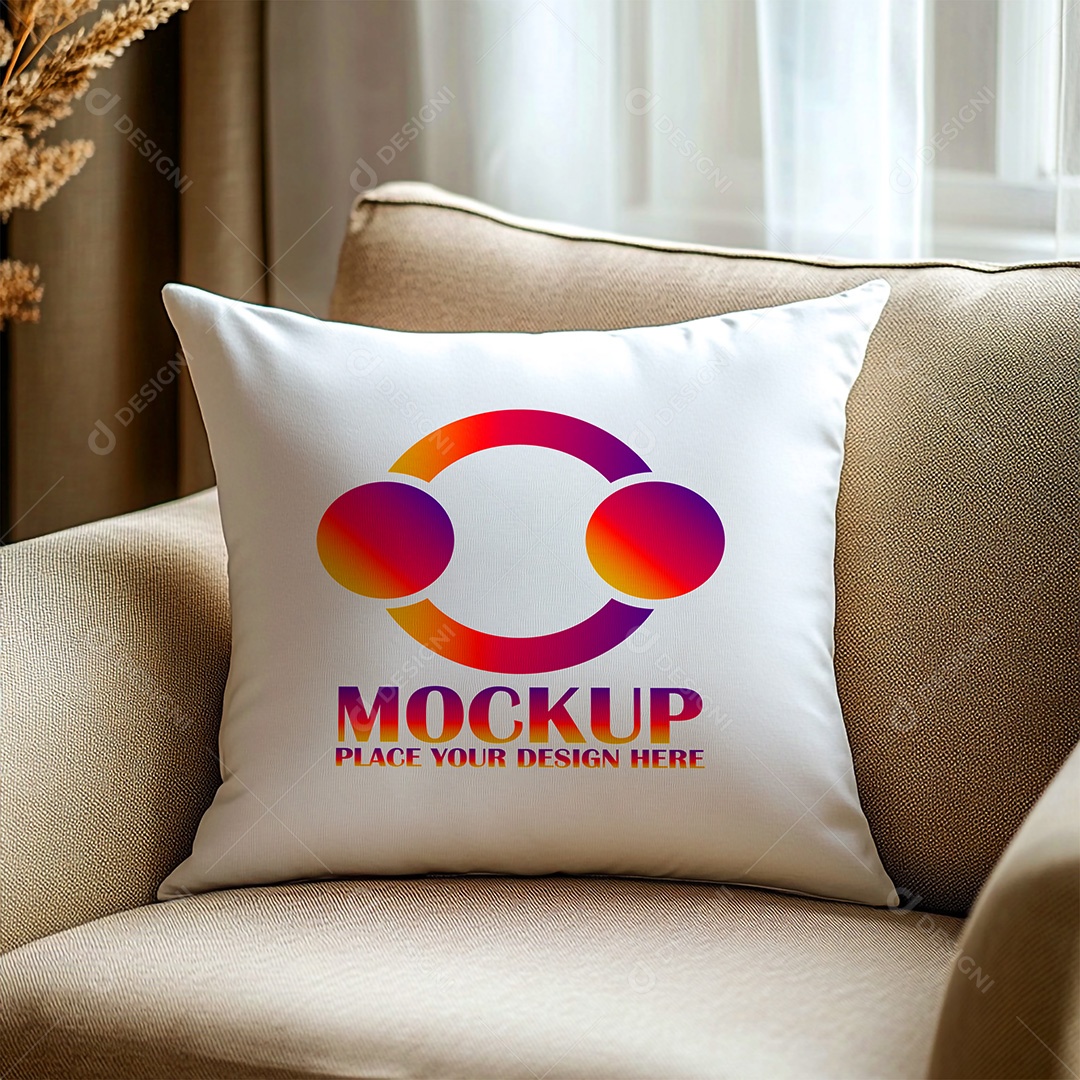 Mockup de Trabesseiro Almofada PSD Editável