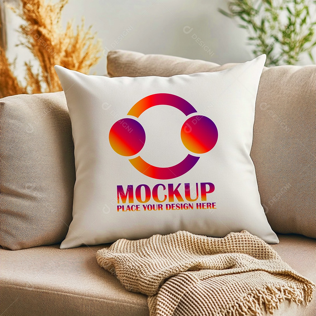 Mockup de Trabesseiro Almofada PSD Editável