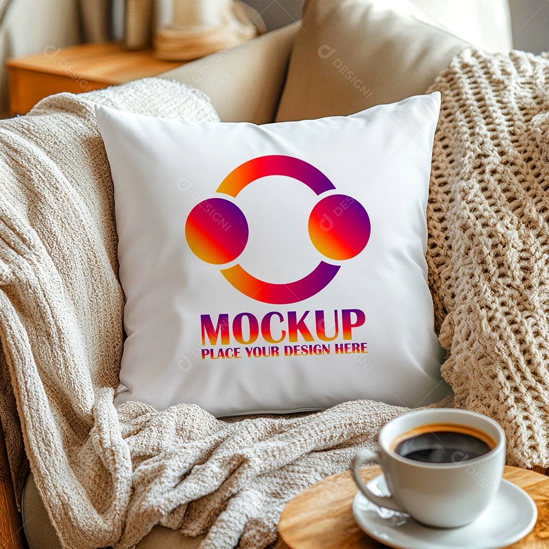 Mockup de Trabesseiro Almofada PSD Editável