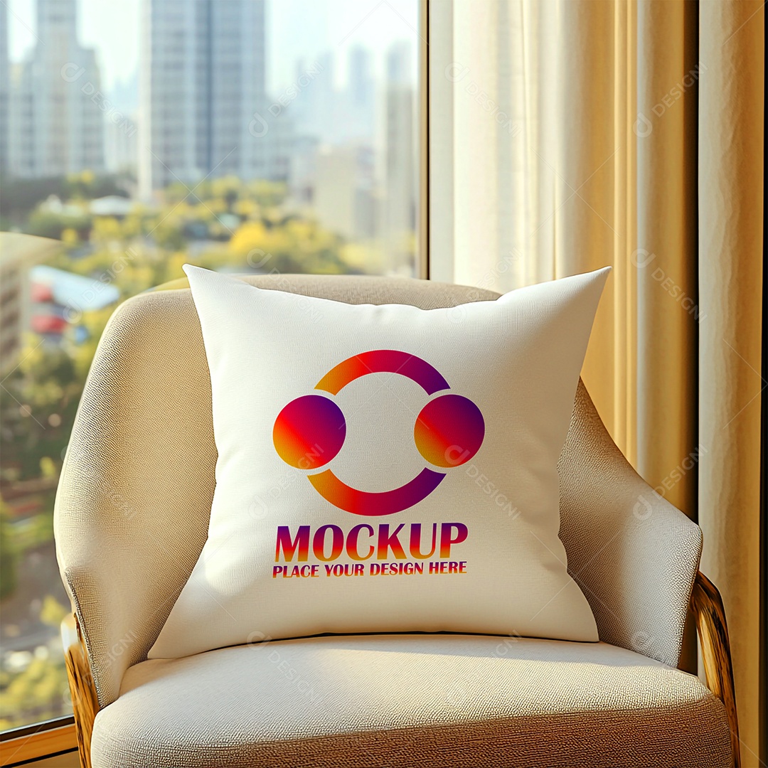 Mockup de Trabesseiro Almofada PSD Editável